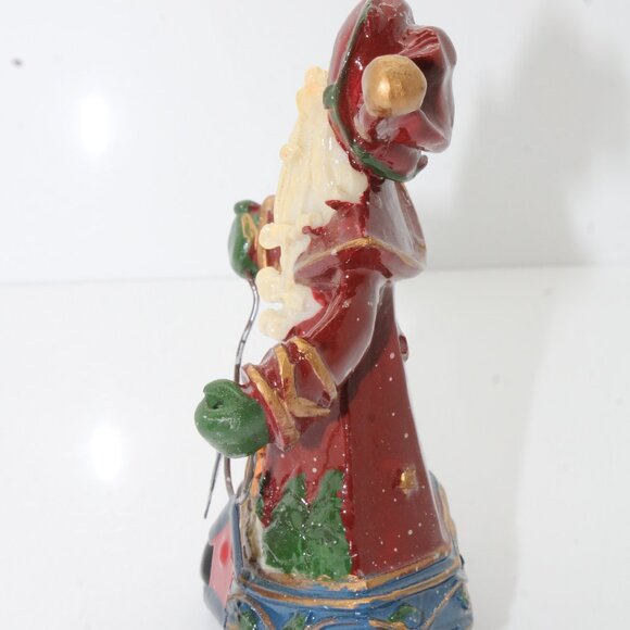 Vintage Santa Claus Figurine Christmas Resin Figurine Multicolor 5.5 - Picture 4 of 7